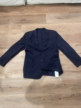 Quince Navy Single-Breasted Men's Blazer